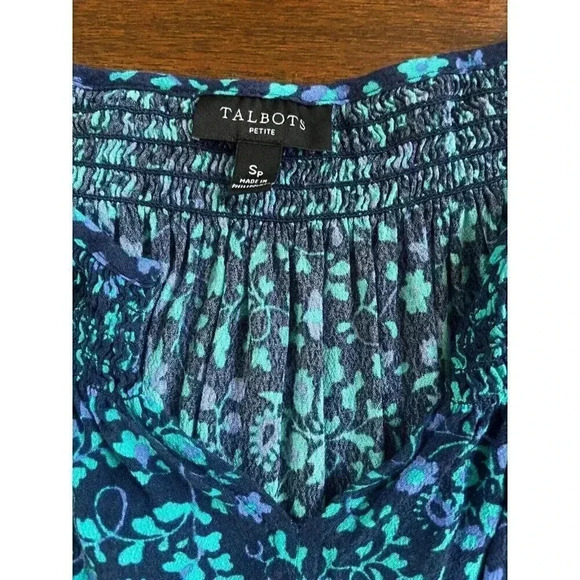 Talbot's Women's Dress Size S Blue Petite‎ Fit And Flare Sundress - Picture 5 of 8